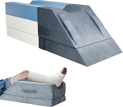 Height Adjustable Leg Elevation Pillow, for after Operations, Injuries or Resting, Ergonomic Memory Foam Leg Rest Pillows, Leg Support Pillow Improves Circulation