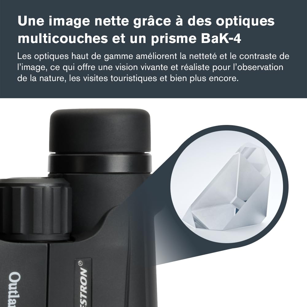 Celestron 71346 Outland X 8x42 Roof Prism Binoculars, Black