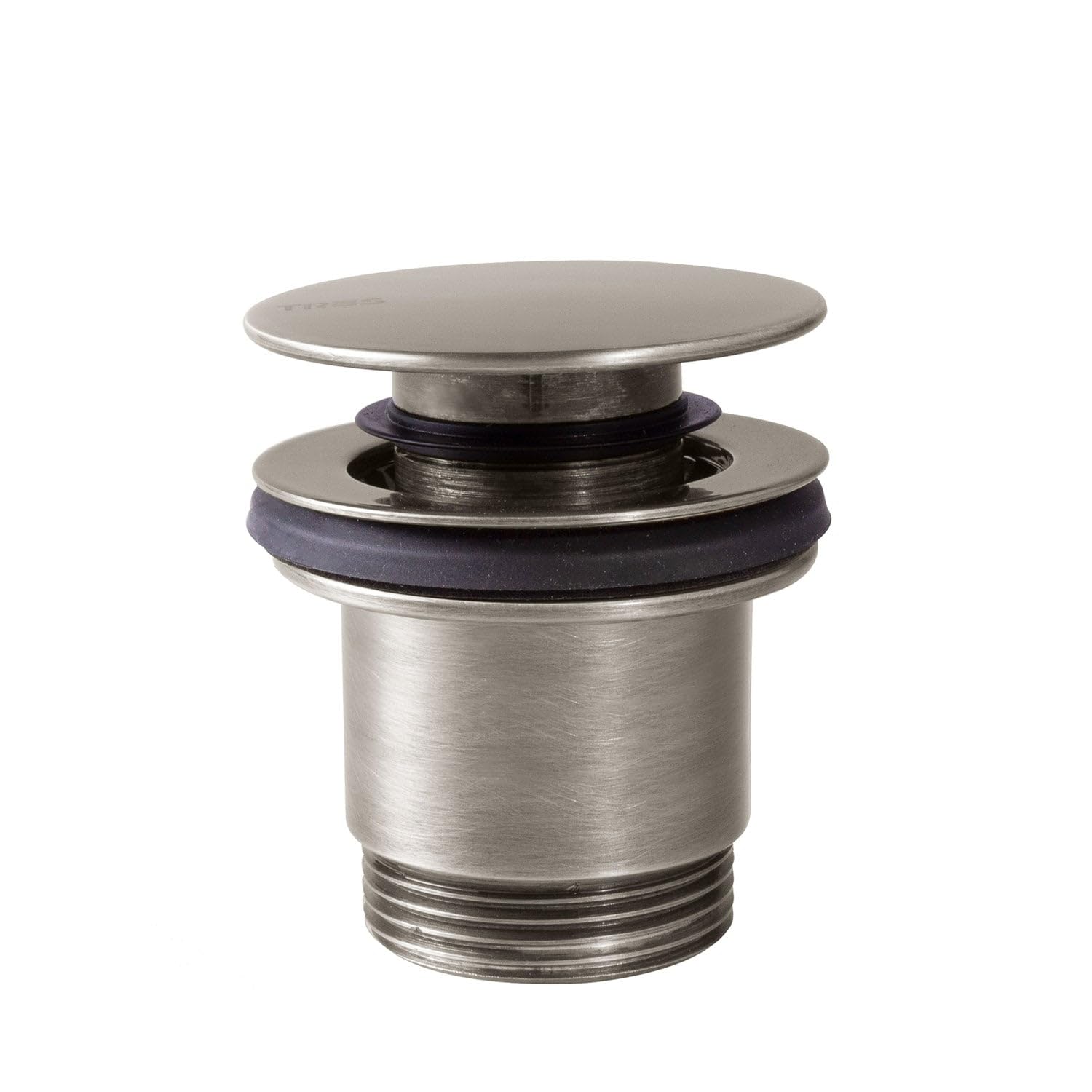 TRES 24284010AC Válvula de Desagüe Click-Clack Simple-Rapid Lavabo con Opción Siempre Abierta Color Acero