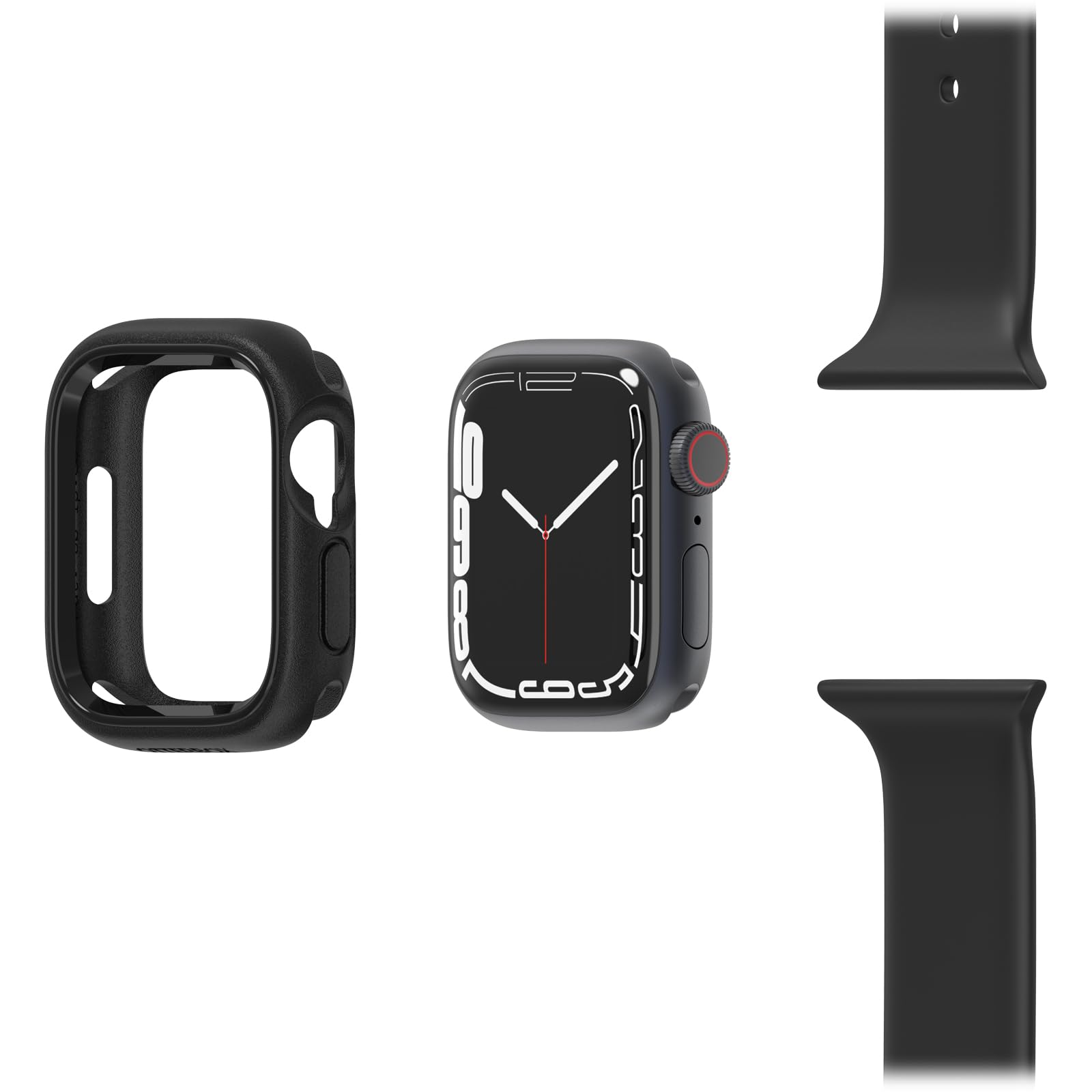 OtterBox Bumper Apple Watch Series 8/7-41mm, antichock e cadute, sottile e protettivo per schermo e bordi dell' Apple Watch, Nero