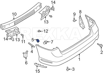 m-zukiページ Amazon.com: Rexka 15pcs Front Bumper Cover Screw Grommet for Mazda