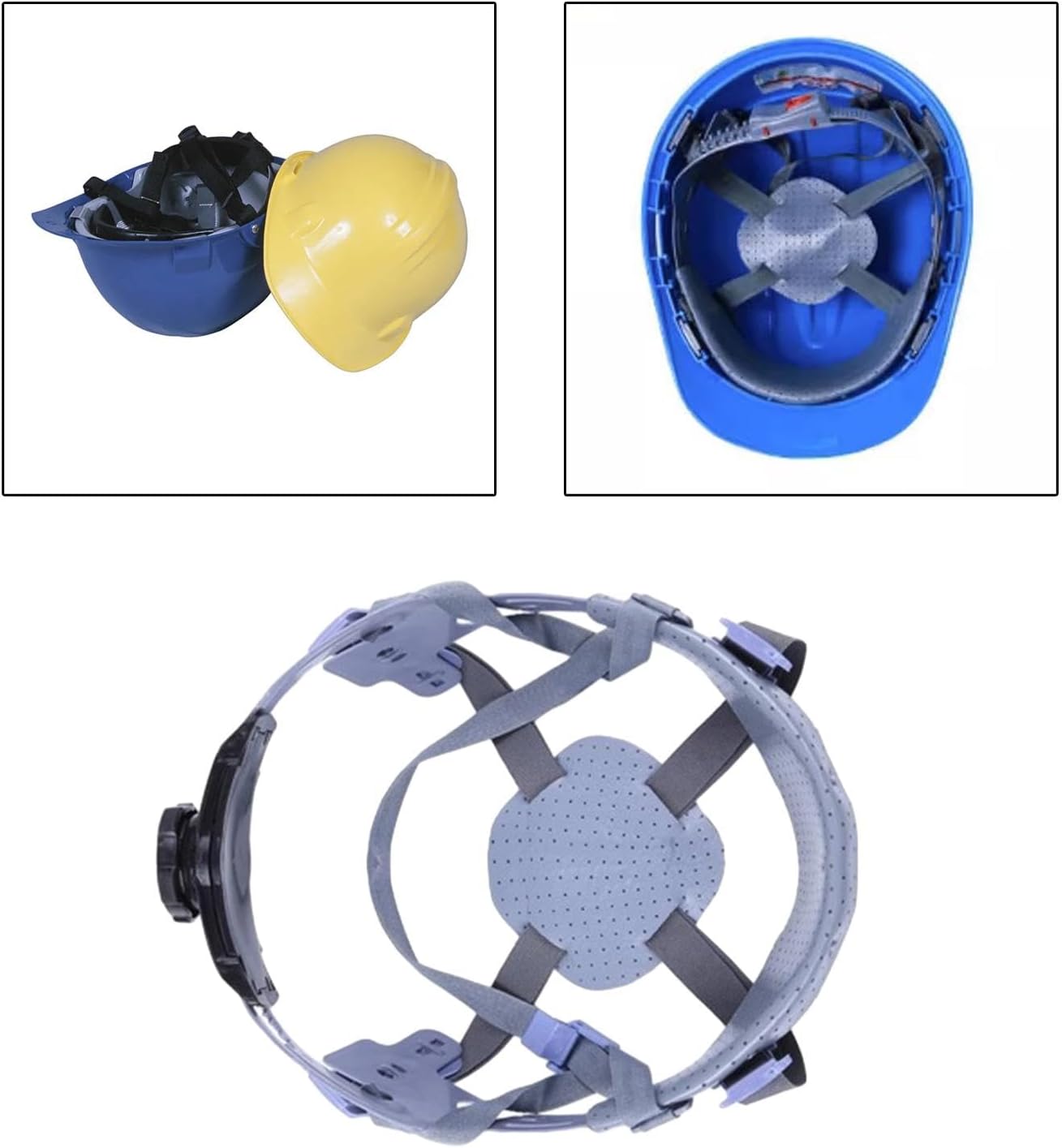 Generic Universal Hard Hat Suspension Replacement Liner,Comfort Sweatband for Construction, Industrial Safety Helmets,Adjustable, Cooling, 4 Point Knob