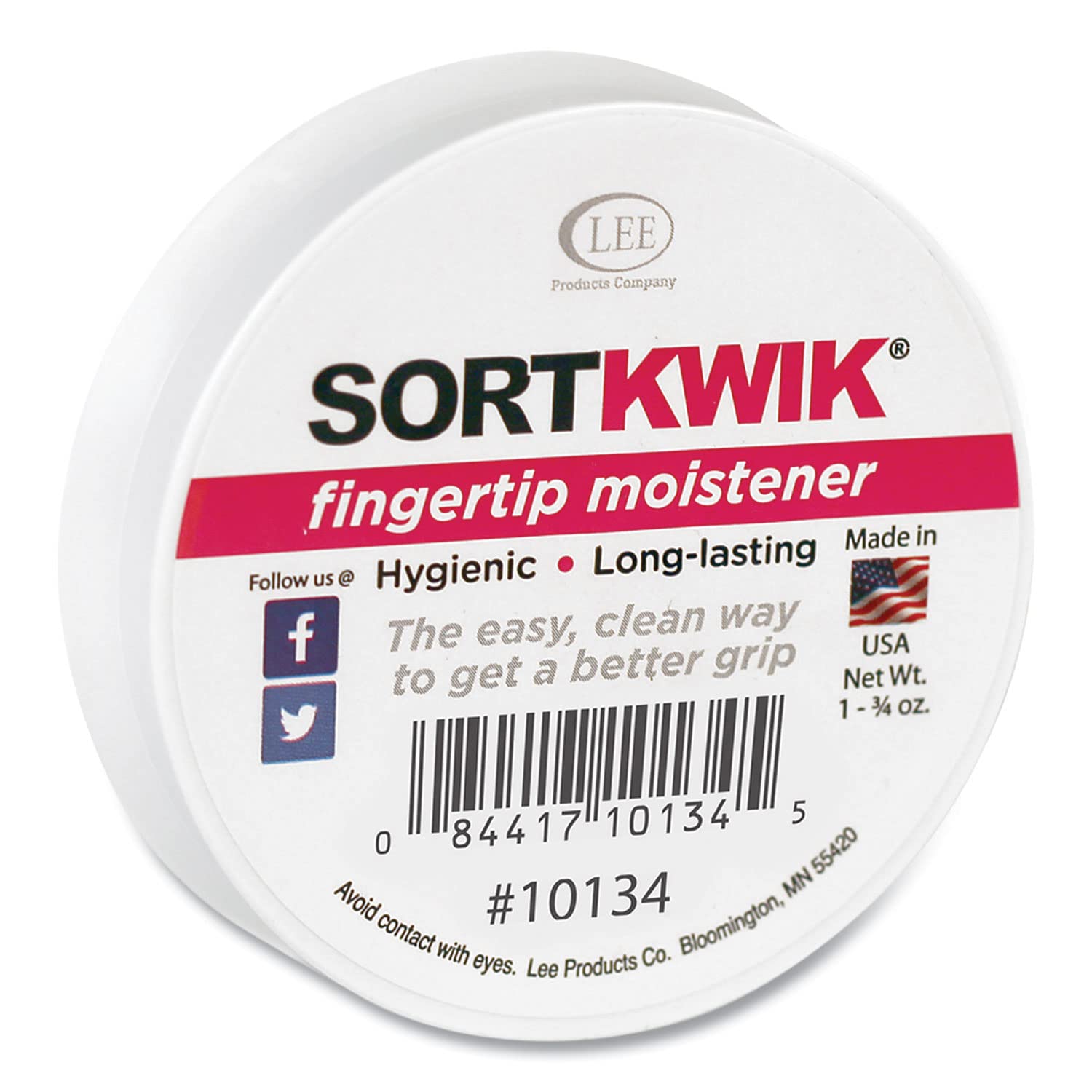 Sortkwik Fingertip Moistener, 1-3/4-oz. Non-Skid Case [Set of 2]