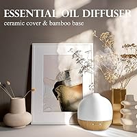Vista 2 de Difusores de aceite esencial, difusor de aceites esenciales de cerámica para aromaterapia, para el hogar, difusor de aceites esenciales