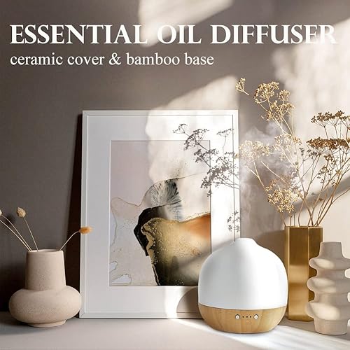 Miniatura 2 de Difusores de aceite esencial, difusor de aceites esenciales de cerámica para aromaterapia, para el hogar, difusor de aceites esenciales para