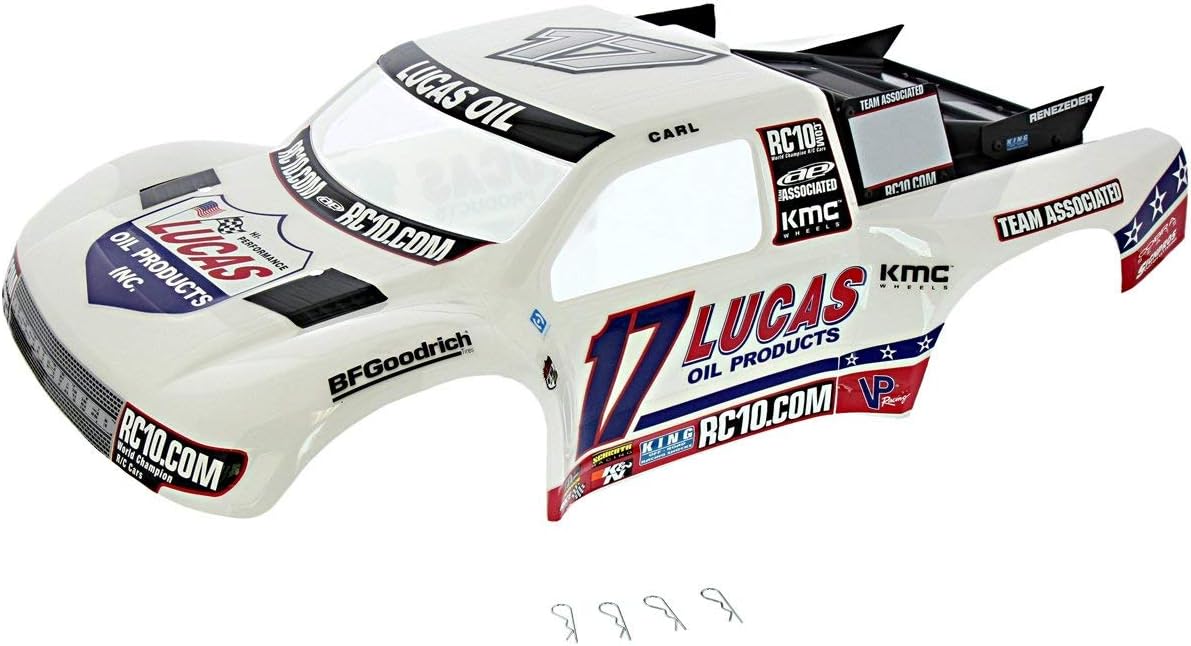 Associated AE Team 1/10 SC10 RS 2WD SC10.3 Lucas Oil White Body & Clips #17