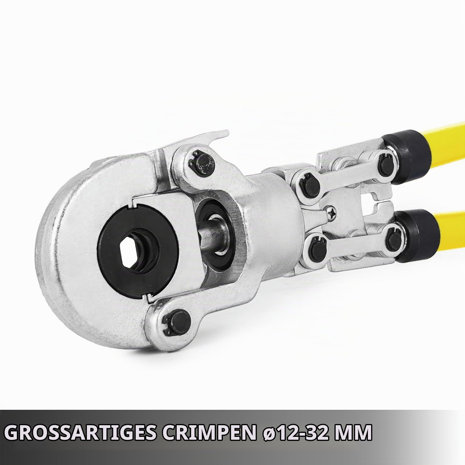 VEVOR Presszange V12, V15, V22, V28, TH16, TH20, TH26, TH32 mm, Crimpzange Presszange mit um 360° Drehbarem Kopf und Ergonomischem Gummigriff, Rohrpresszange Tragbar, Manuelle Kabelschuhzange