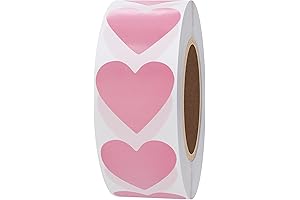 Hybsk Decor Accents Pink Heart Name Tags Stickers Valentine's Day