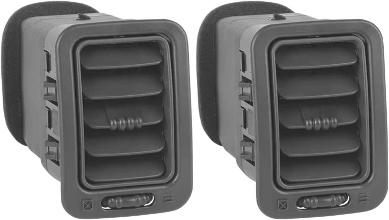 A/C Outlet Air Vent Panel Dash Conditioning Vent Outlet A/C Heater Vents 15176085 Compatible With Silverado For Sierra 1500 2000 2001 2002 2003 2004 2005 2006(2pcs Dark Grey)