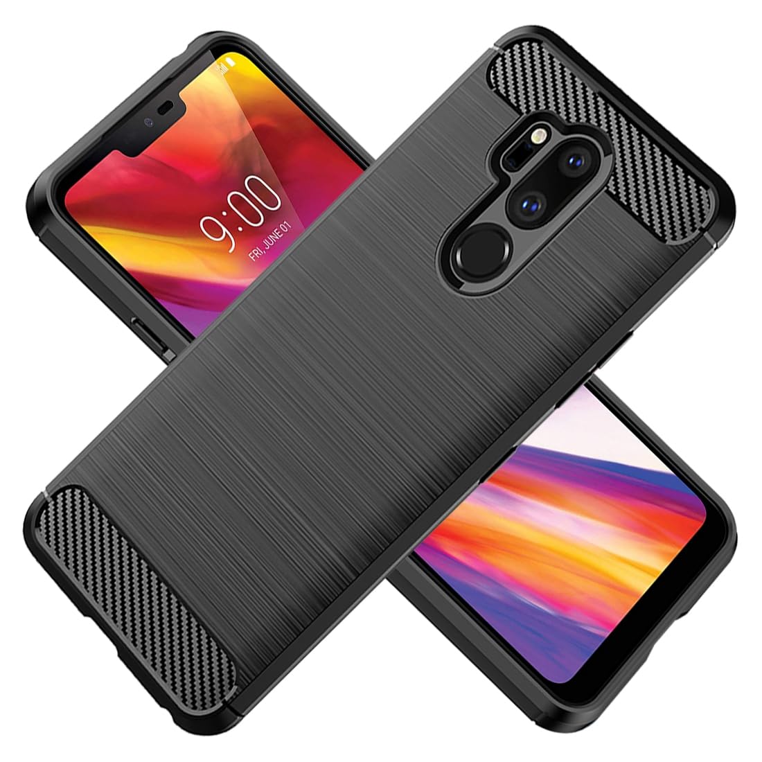LG G7 ThinQ Per Custodia Fondina Nylon Estesa Grande E Sicura