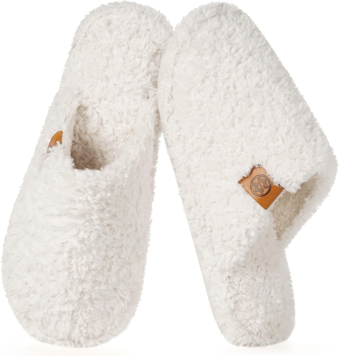 Dokela Women's Cozy Slippers Warm Fuzzy Slip On House Slippers for Women Indoor Memory Foam Anti-slip Shoes Lightweight Winter House Bedroom Shoes