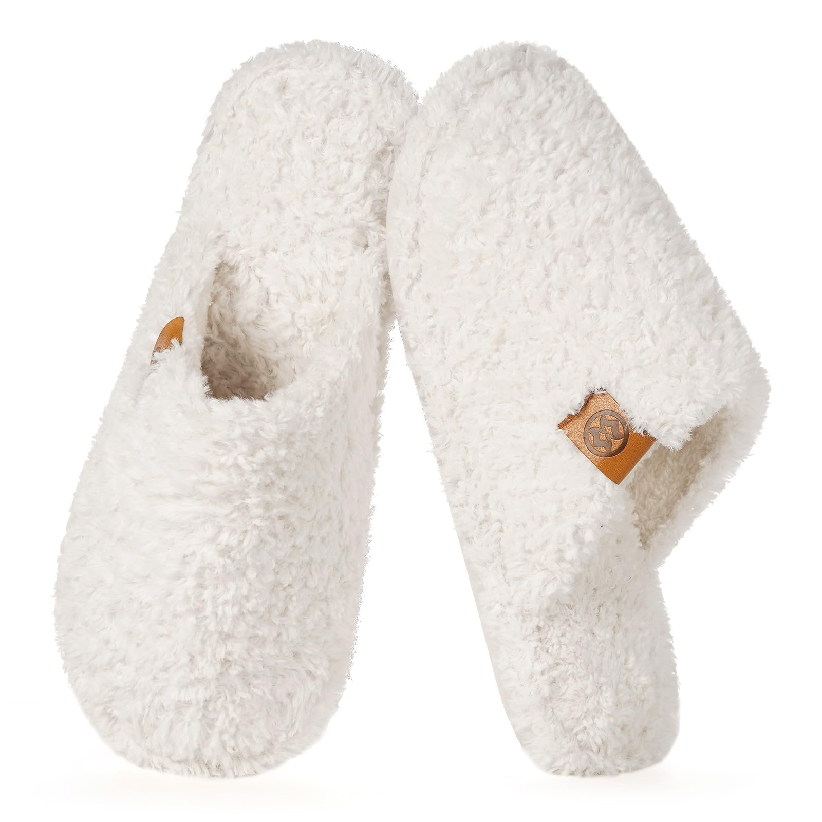 Dokela Womens Cozy Slippers Warm Fuzzy Slip On House Slippers for Women Indoor Memory Foam Anti-slip Shoes Lightweight
