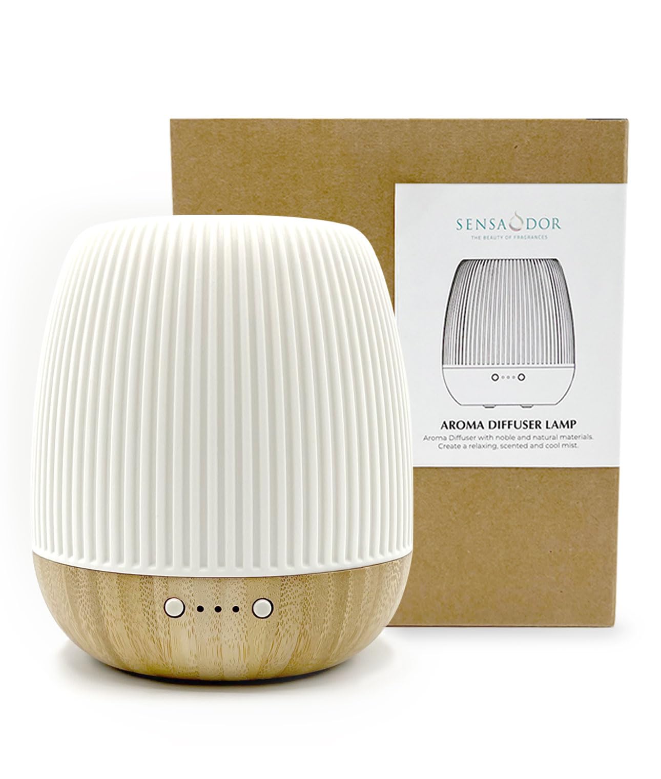 Humidificador Ultrasónico Cerámica y Madera - Difusor 180ML Sensaodor