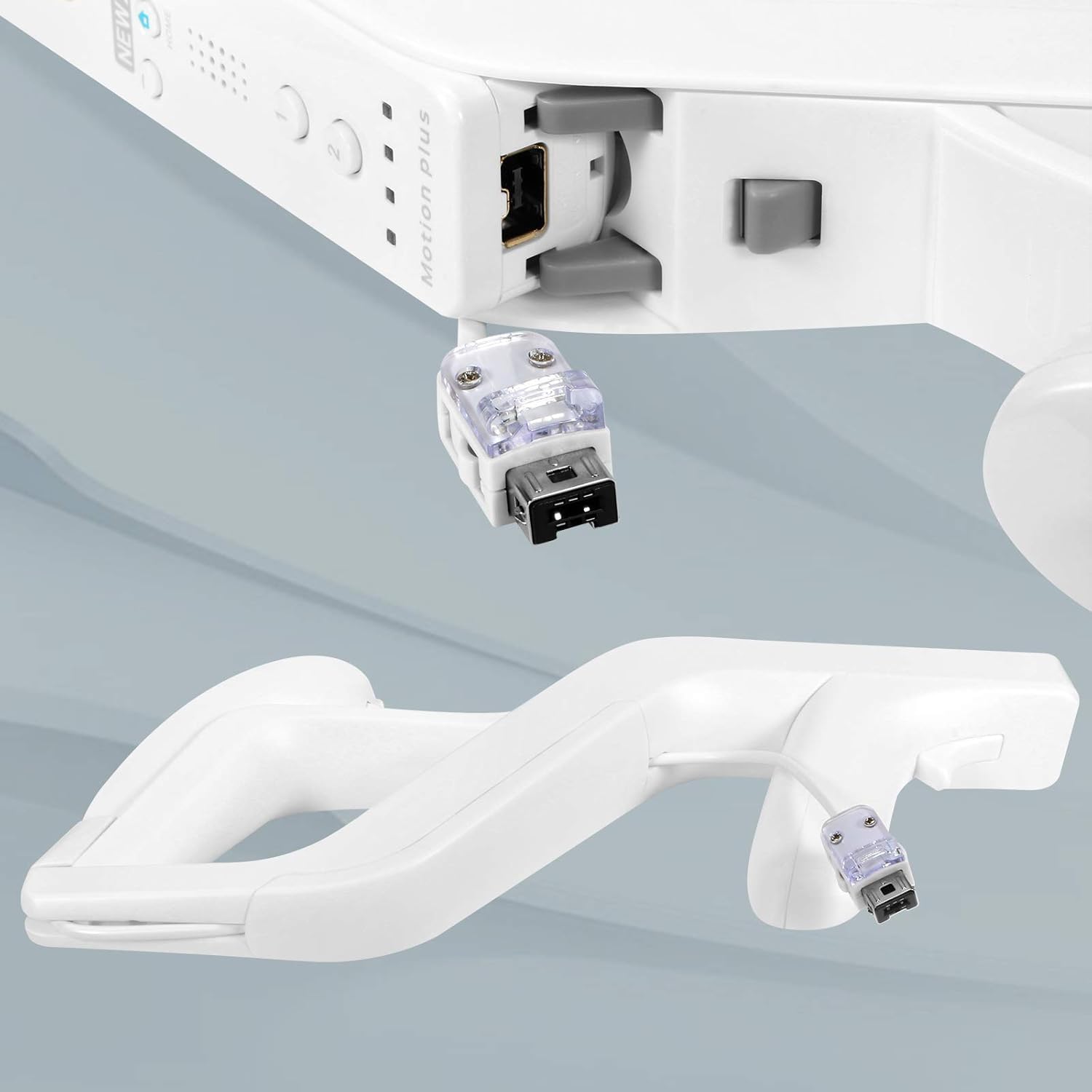 EuroBird Shooting Game Wii u Zapper Gun Grip-suitable for Wii Nunchuk Wireless Remote Controller (White Set of 2)& Hunting Guns for Wii Accessories - Image 5