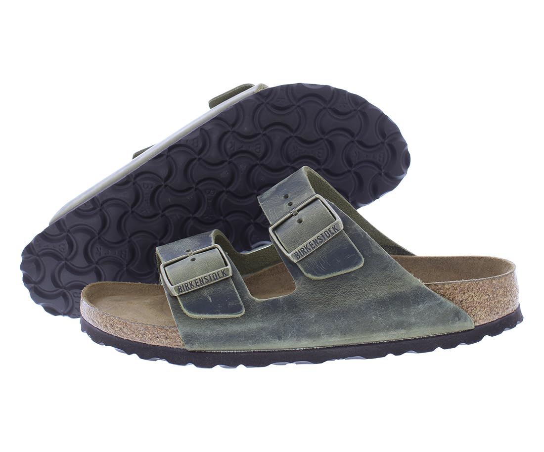 Birkenstock Unisex Adult Arizona Soft Footbed Sandals 6 Narrow Women/4 Narrow Men Jade/Forest Green