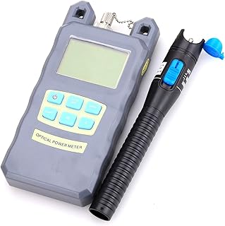 1KM Fiber Optical Power Meter with Plastic Visual Fault Locator Fiber Optic Cable Tester Checker Test Tool for CATV Telecommunications Engineering Maintenance