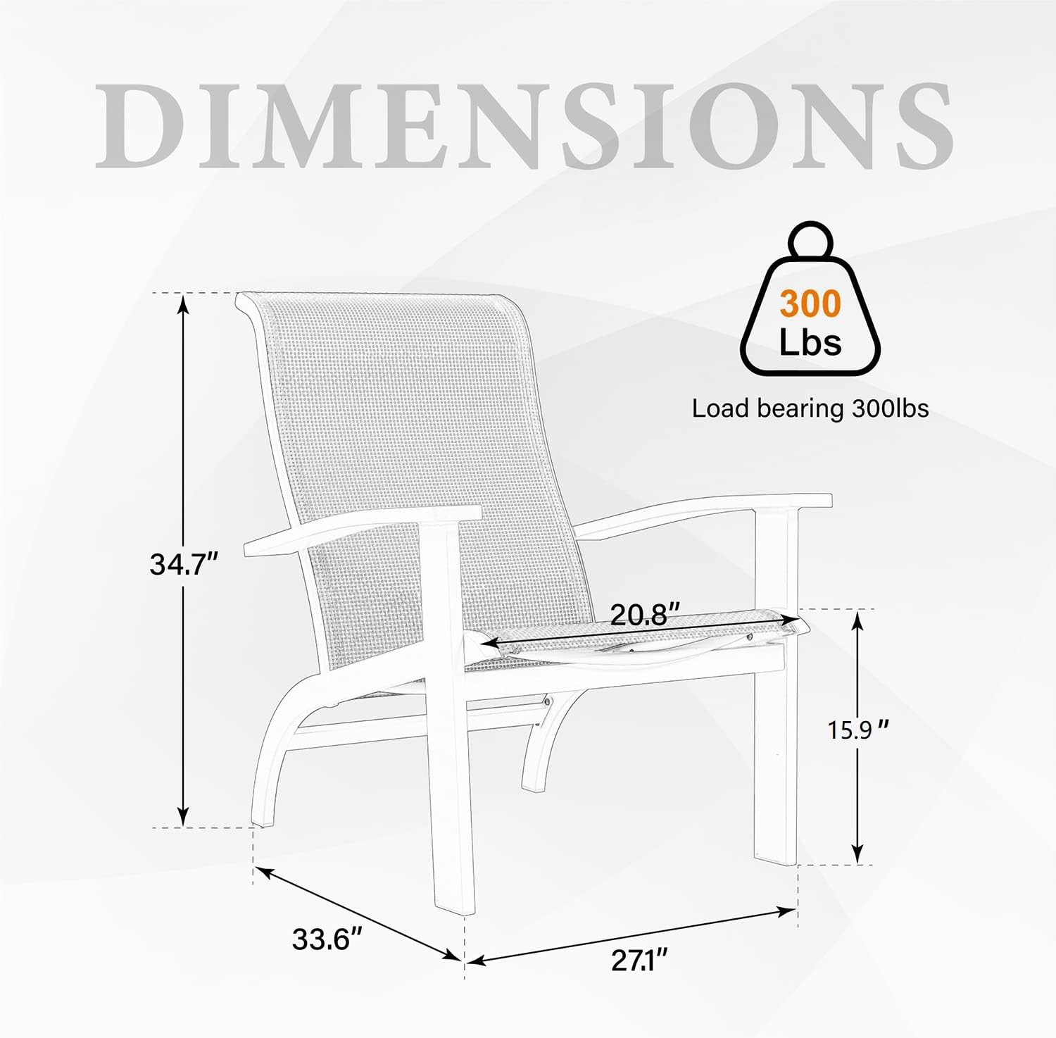 Anmutig Aluminum Frame Adirondack Chair, Patio Adirondack Chair Weather Resistant, Outdoor Patio Chair for Fire Pit Lawn Chair for Outdoor Porch Garden Backyard Deck (Green)