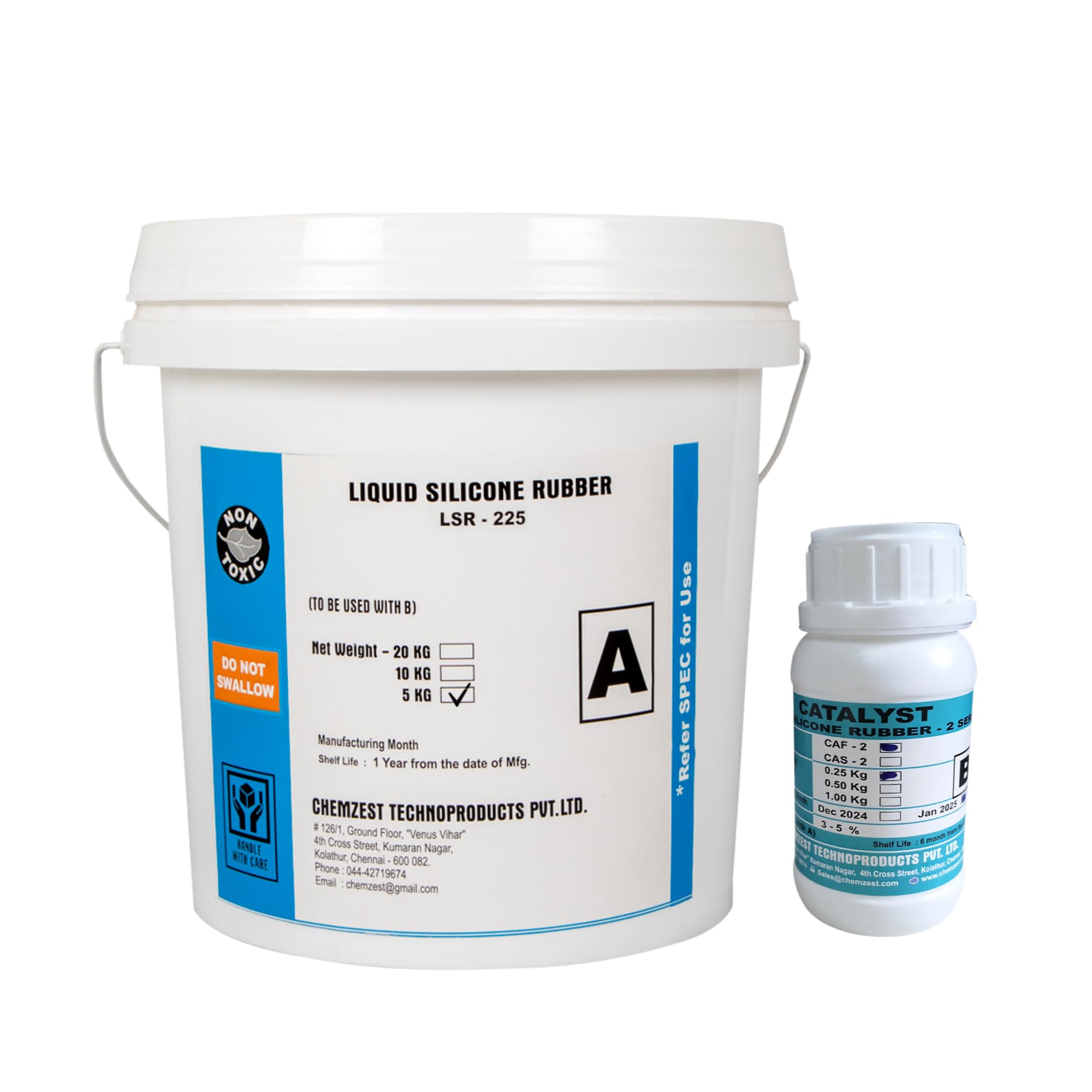 RANA POLYMERS LSR 225 Silicone (Slow Catalyst, 5.25kg)-picture-12