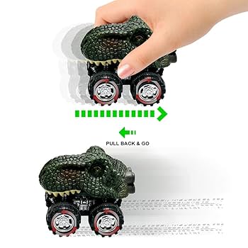 プルバックカー おもちゃ 恐竜 モンスター トラック マシン 6個