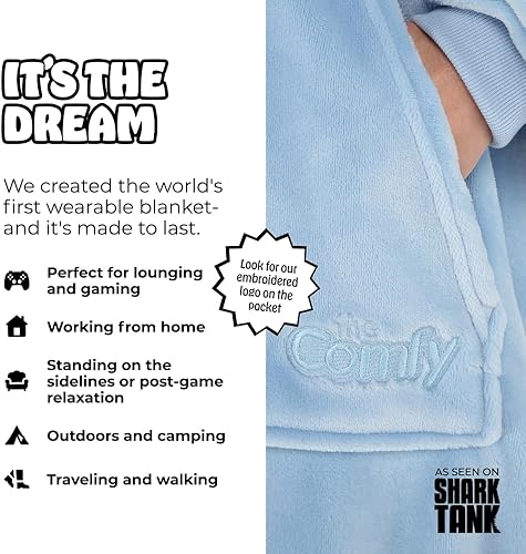 Miniatura 2 de THE COMFY Dream - Cobija de microfibra ligera extragrande, Shark Tank, talla única (celeste)