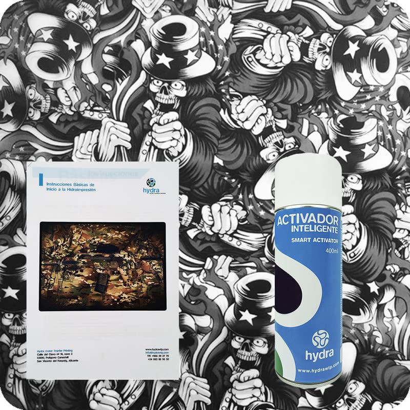 Podstawowy zestaw do zanurzania w hydrografii Zestaw hydrograficzny: 1 inteligentny spray do drukowania transferu wody 400 ml + podstawowy podręcznik użytkownika + folia hydrograficzna. Rozmiar