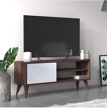 Barok 110 Cm Tv Ünitesi Tv Sehpası Tv Standı Kitaplık Ceviz