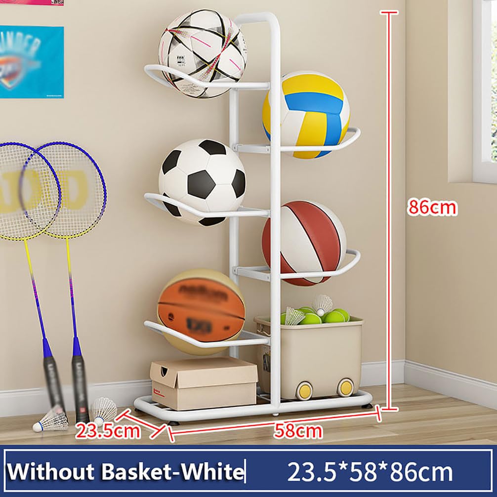 Ball Aufbewahrungsregal, Aufbewahrung FüR SportgeräTe FüR Garage, Basketball Organizer Regal, Aufbewahrung FüR Spielzeug/SportgeräTe, Freistehende Ballaufbewahrung