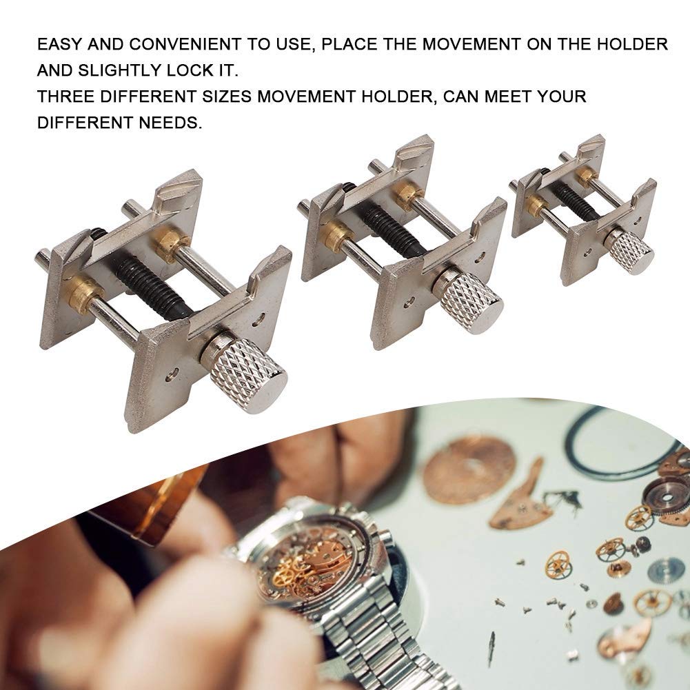 Juego de 3 Soportes para Abrir Cajas de Relojes, Herramientas para Reparar Relojes, Herramienta para Quitar la Tapa Trasera de la Caja, Herramienta de reparación y Extractor para relojeros.