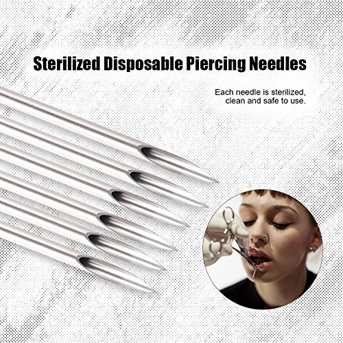 Buy 100 pcs Body Piercing Needles, 12G 13G 14G 15G 16G 18G 20G