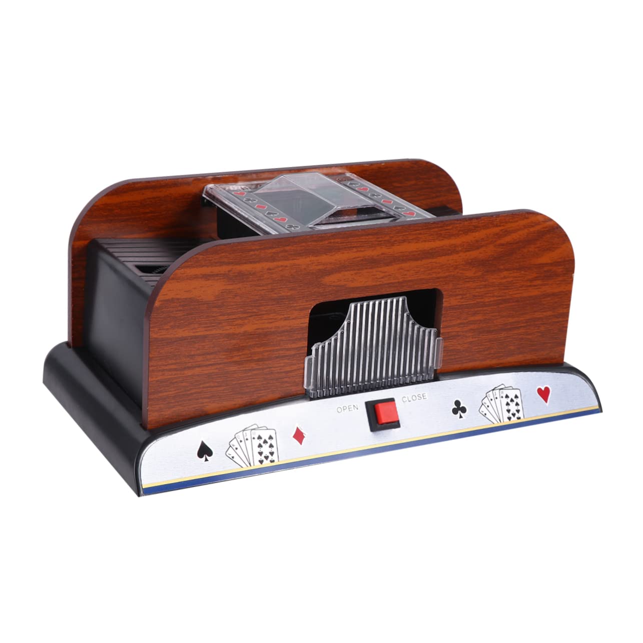 Abaodam Mélangeur Automatique de Cartes à Jouer 1 Pièce Électrique Noir