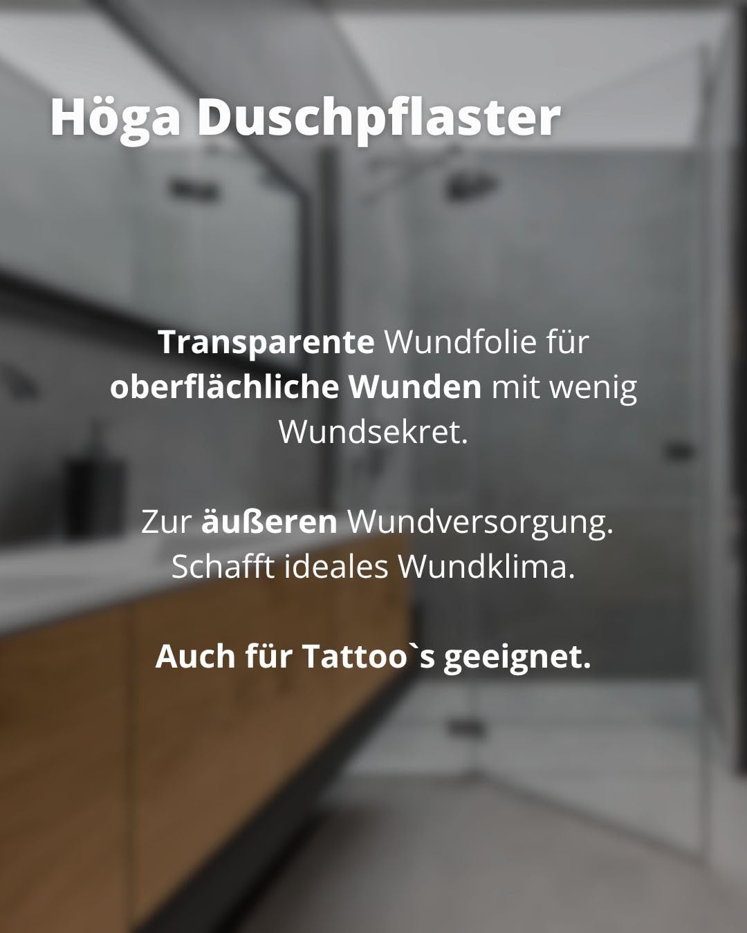 Höga Duschpflaster, Transparentverband steril, 10cm x 12cm, 50 Stück