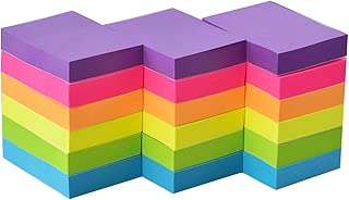 Sticky Notes 1.5 x 2 Self-Stick Notes 6 Bright Color 18 Pads, 100 Sheets/Pad (6 Bright) - coolthings.us