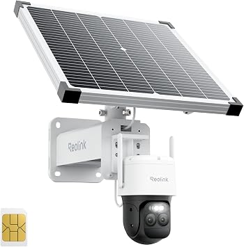 REOLINK Smart Cellular Battery/Solar Security Camera Outdoor, 2K HD, AOV Camera & 24/7 Recording, Long Battery Life, ColorX, Smart Detection, 512GB Local Storage, TrackMix LTE Plus 2+Solar Panel Plus