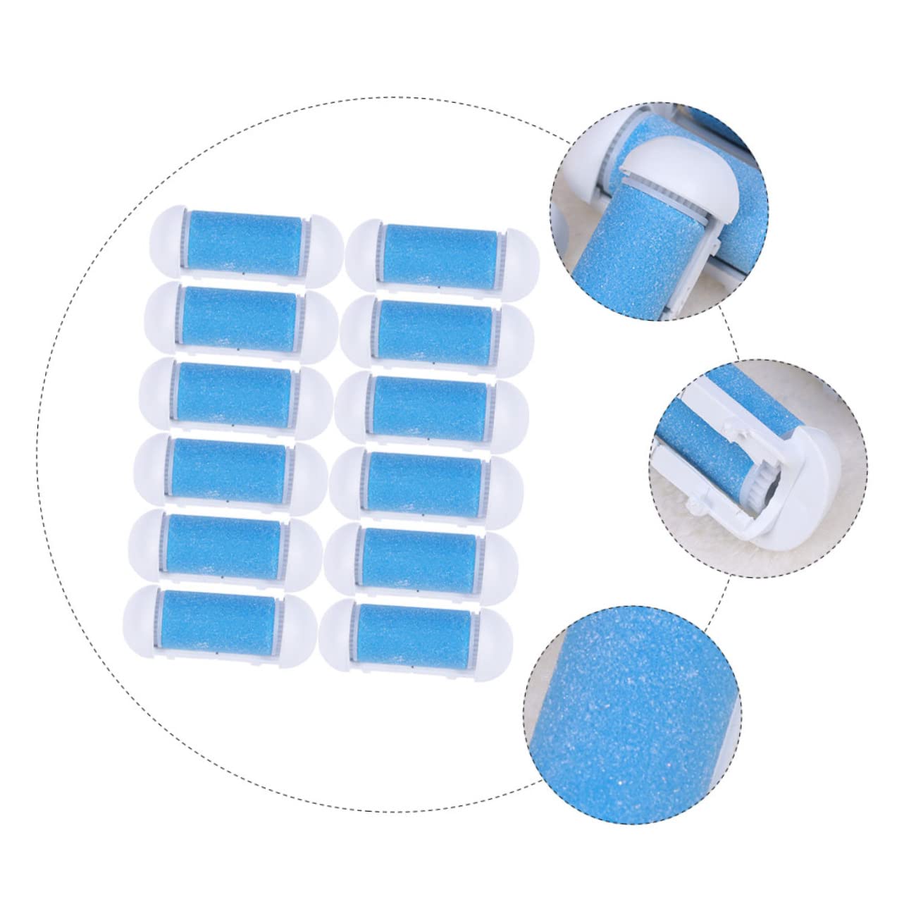 FRCOLOR 36piezas Rodillos De Repuesto Para Limpiar Pies Para Eliminar Piel Muerta Diseño Curvado Compatible Limpiadores Electrónicos De Pies