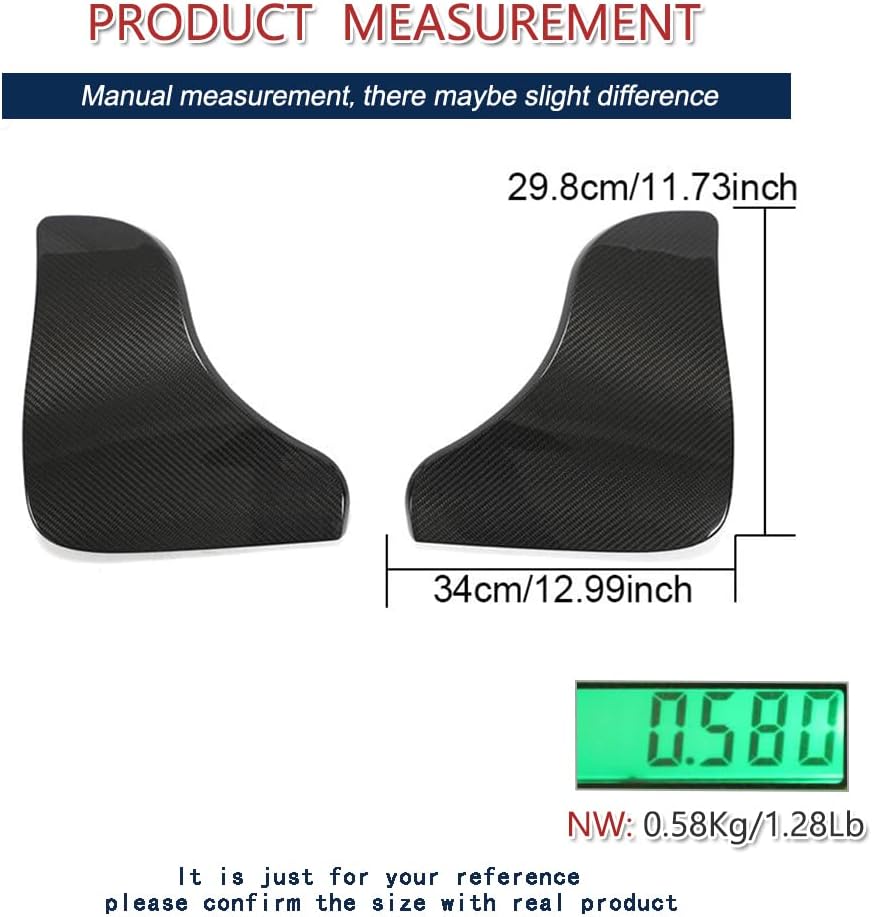 Dry Carbon Fiber Rear Bumper Splitters for Tesla Model Y 2019-2021 Sport Utility 4-Door Rear Bumper Canards Rear Bumper Fins Factory Outlet