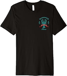 Brunswick Maine Lobster Fishing Vacation Beach Souvenir Premium T-Shirt