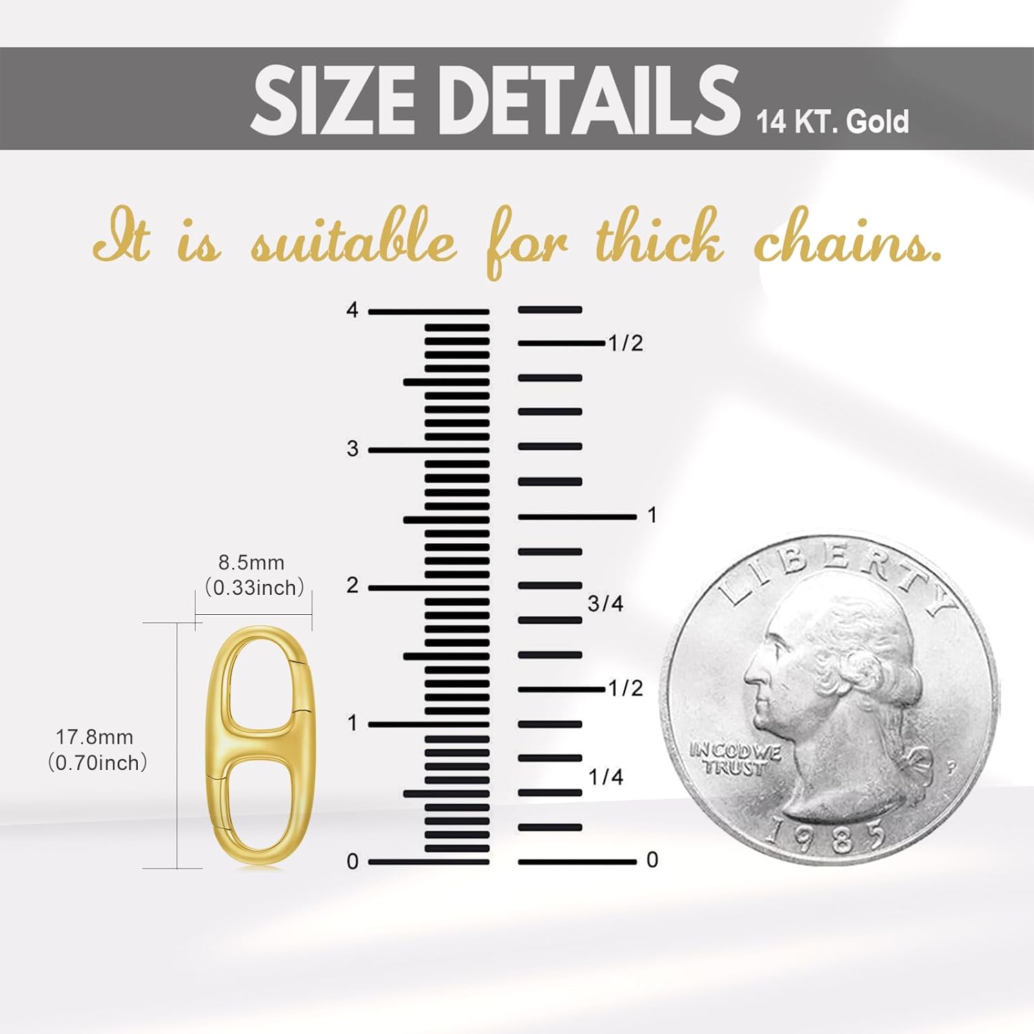 14K Yellow Gold Clasp for DIY Necklace Bracelet Jewelry Making, Lobster Clasp Extender Necklace Clasp Connector Bracelet Extension(Style 11) - Image 3