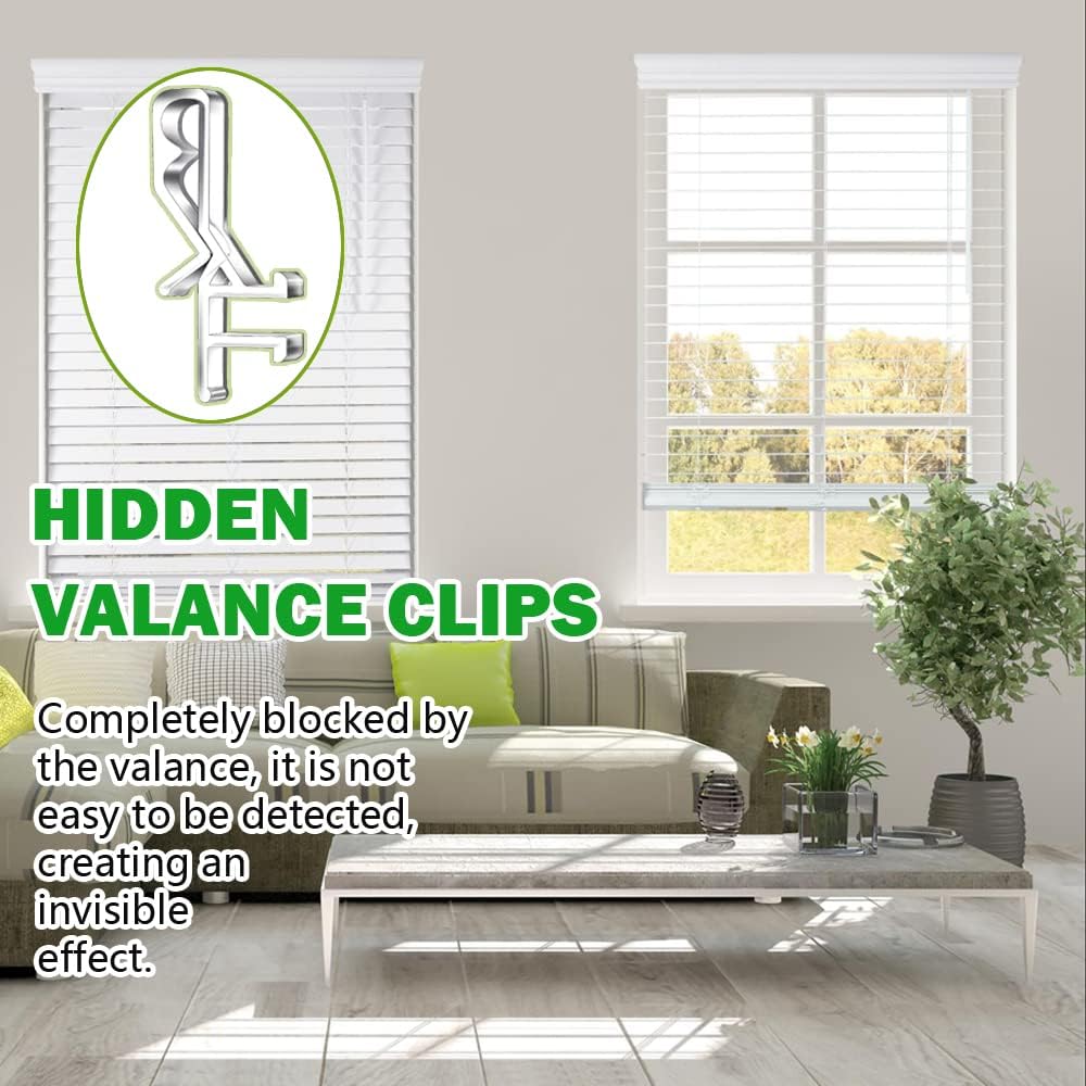 Buy Hidden Channel Valance Clips, 17/8inch Clear Plastic Valance Clips