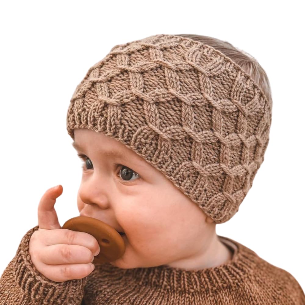 KIDS BOYS AND GIRLS UNISEX HEAD BAND | PURE WOOL | HANDMADE | BROWN COLOR | PACK OF 1 (2 YEARS - 3 YEARS)-image-19