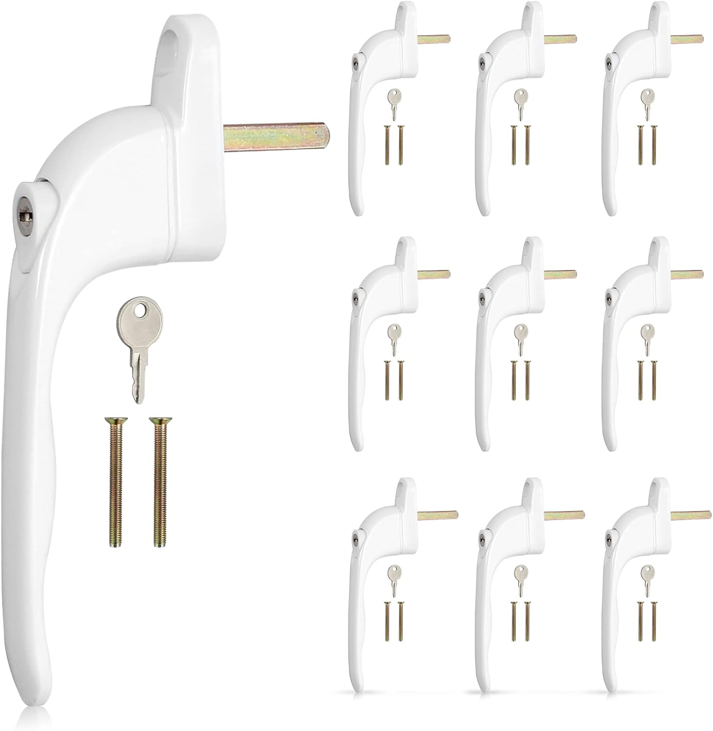 Justech Window Handle 10 Pieces Window Handles Universal Inline Espag ...