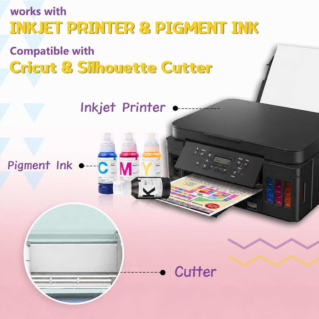 HTVRONT Heat Transfer Paper for Light T Shirts - 100 Sheets, 8.5" X 11" image 5