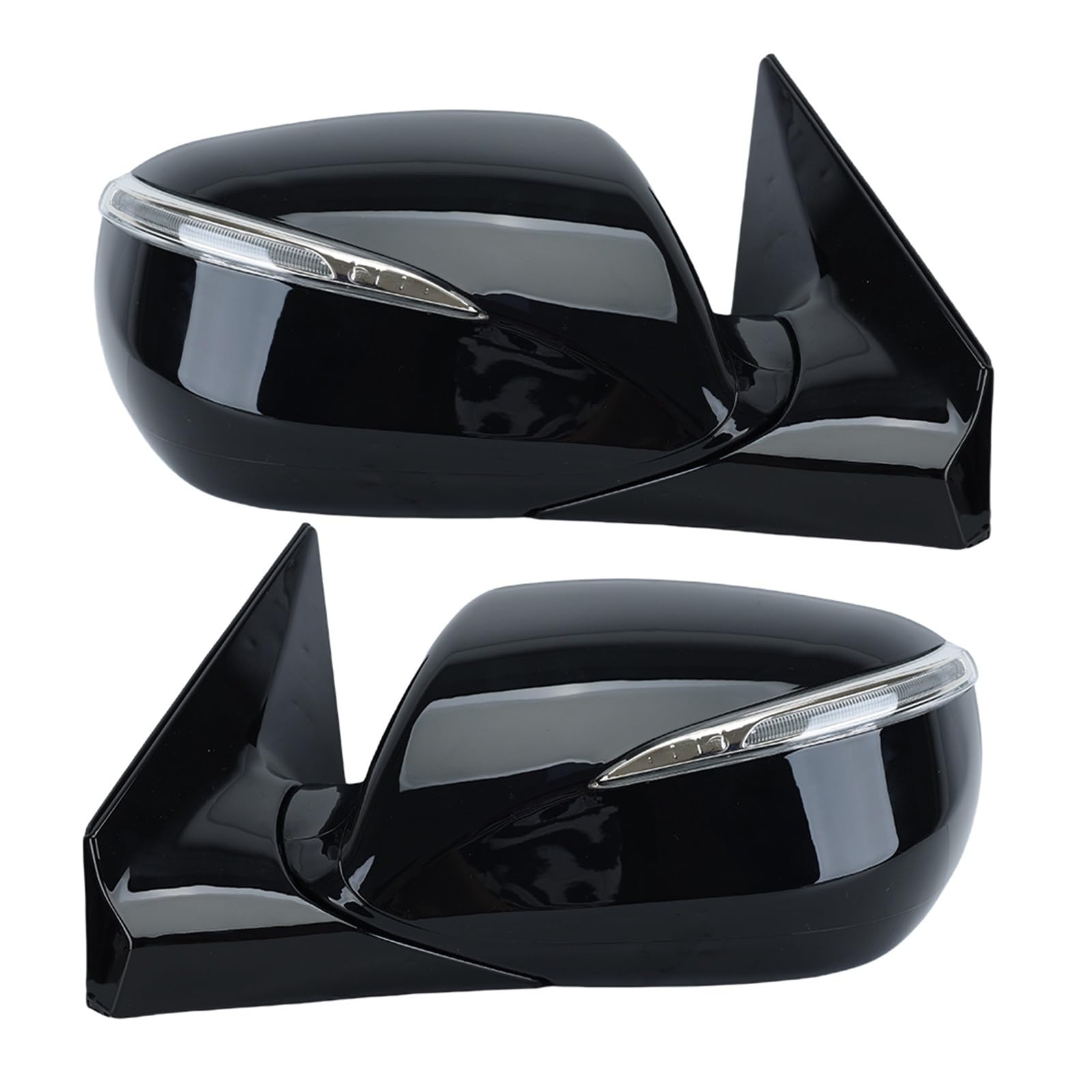 Retrovisore Esterno Sinistro Per Hyundai Per Santa Per Fe | MK3 Per DM 2012-2015 Nero Manuale Pieghevole Porta Laterale Specchietto Retrovisore Montaggio(1 pair)
