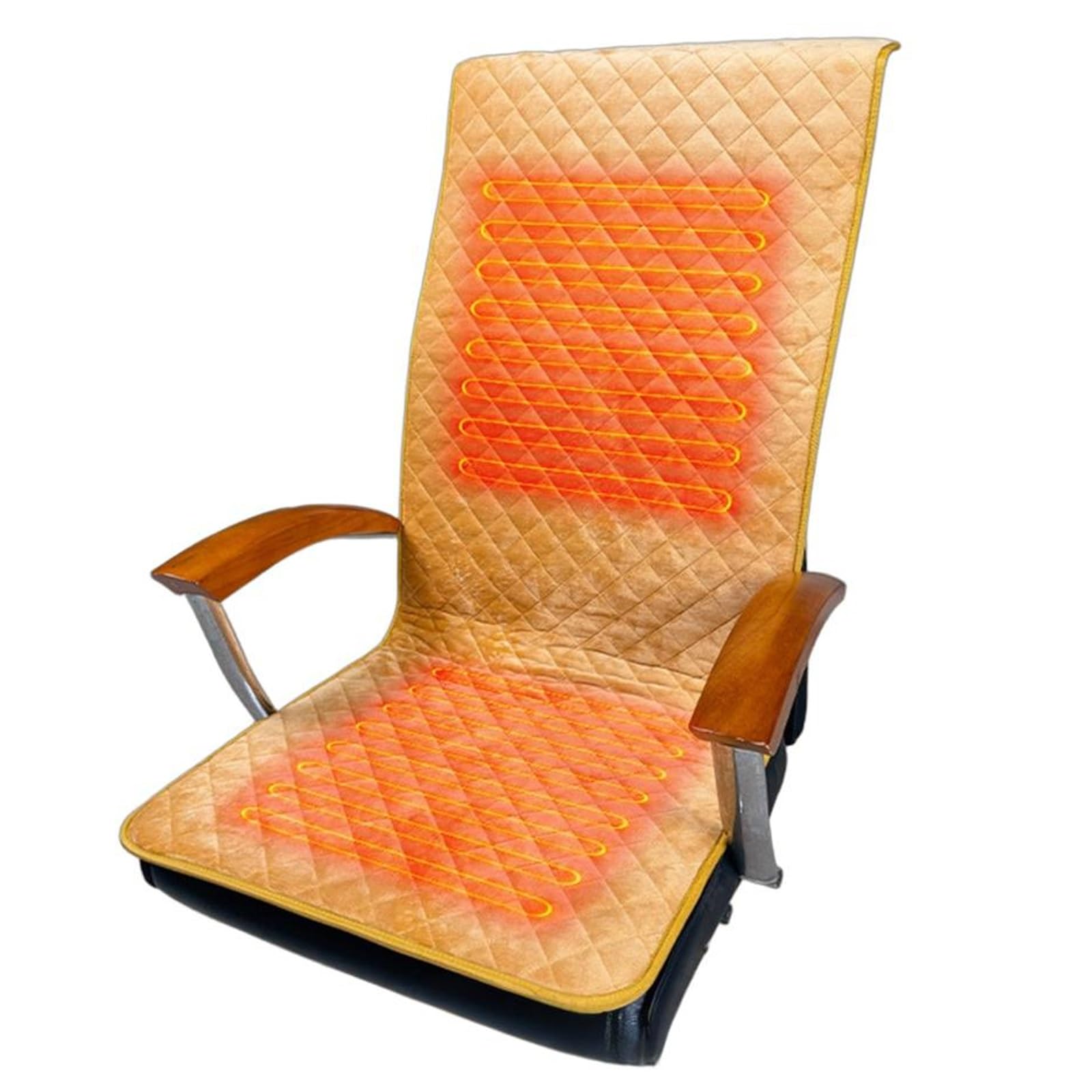 Esterilla Electrica USB, Almohadilla Electrica para Silla de Oficina, Esterilla Calor con Amplia Zona de Calefacción, Manta de Calor con 3 Niveles de Temperatura(Yellow)
