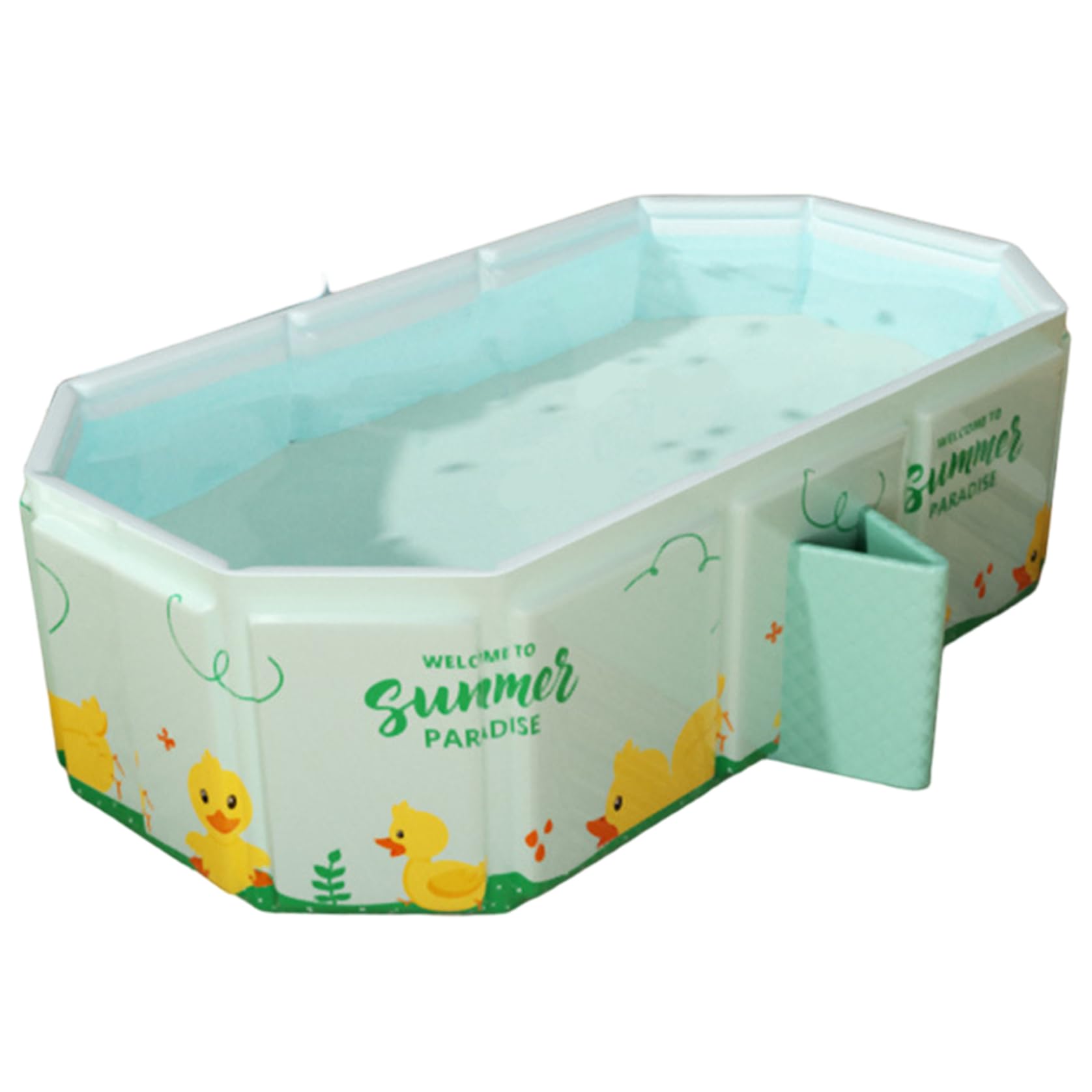 Bañera plegable para bebés 30.7x17.7x11.8 pulgadas de bañera de bebé plegable con doble desagüe y soporte de pies de plástico portátil para niños de 0 a 8 años