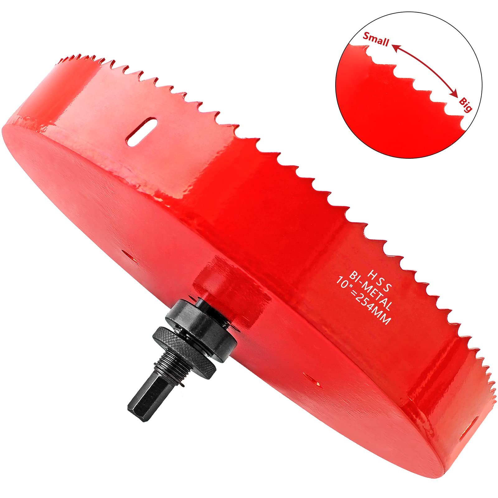 Luomorgo 254 mm / 10" otwornica z altaną, 1 1/4" głębokość cięcia HSS bimetaliczny frez do otworów drewnianych, płyt gipsowo-kartonowych i blachy