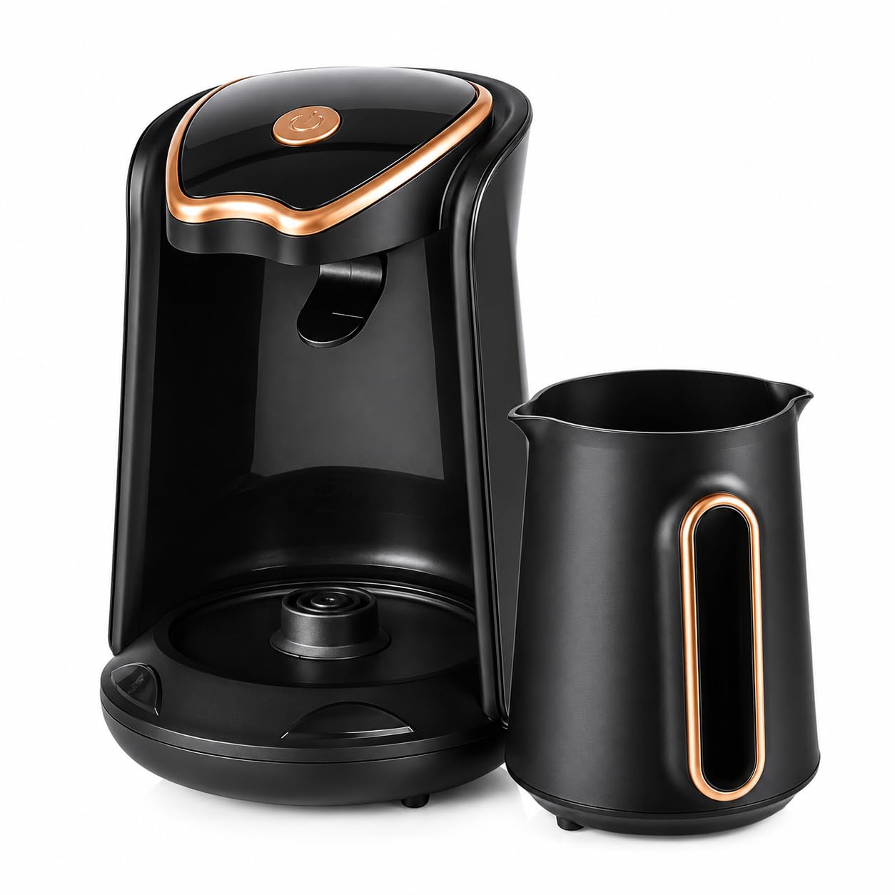 Caffettiera senza BPA, mini bollitore 400W, 3 tazze, bassa temp | Minio Automatico, Portatile, Costante Caldo per Casa, Ufficio, Viaggi, Campeggio