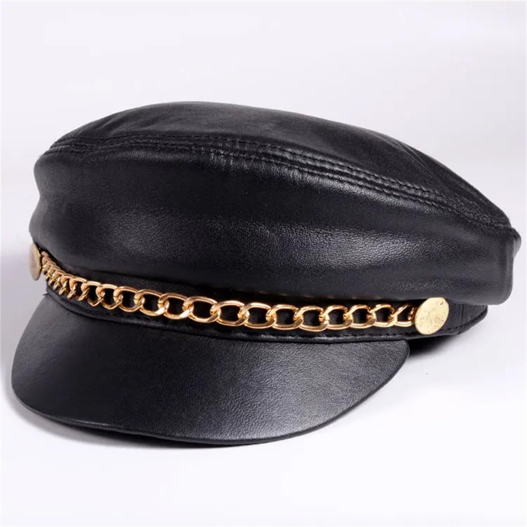 Boinas de invierno de piel auténtica para mujer y hombre, 100 % piel de oveja dorada/plateada, gorras de béisbol para estudiantes