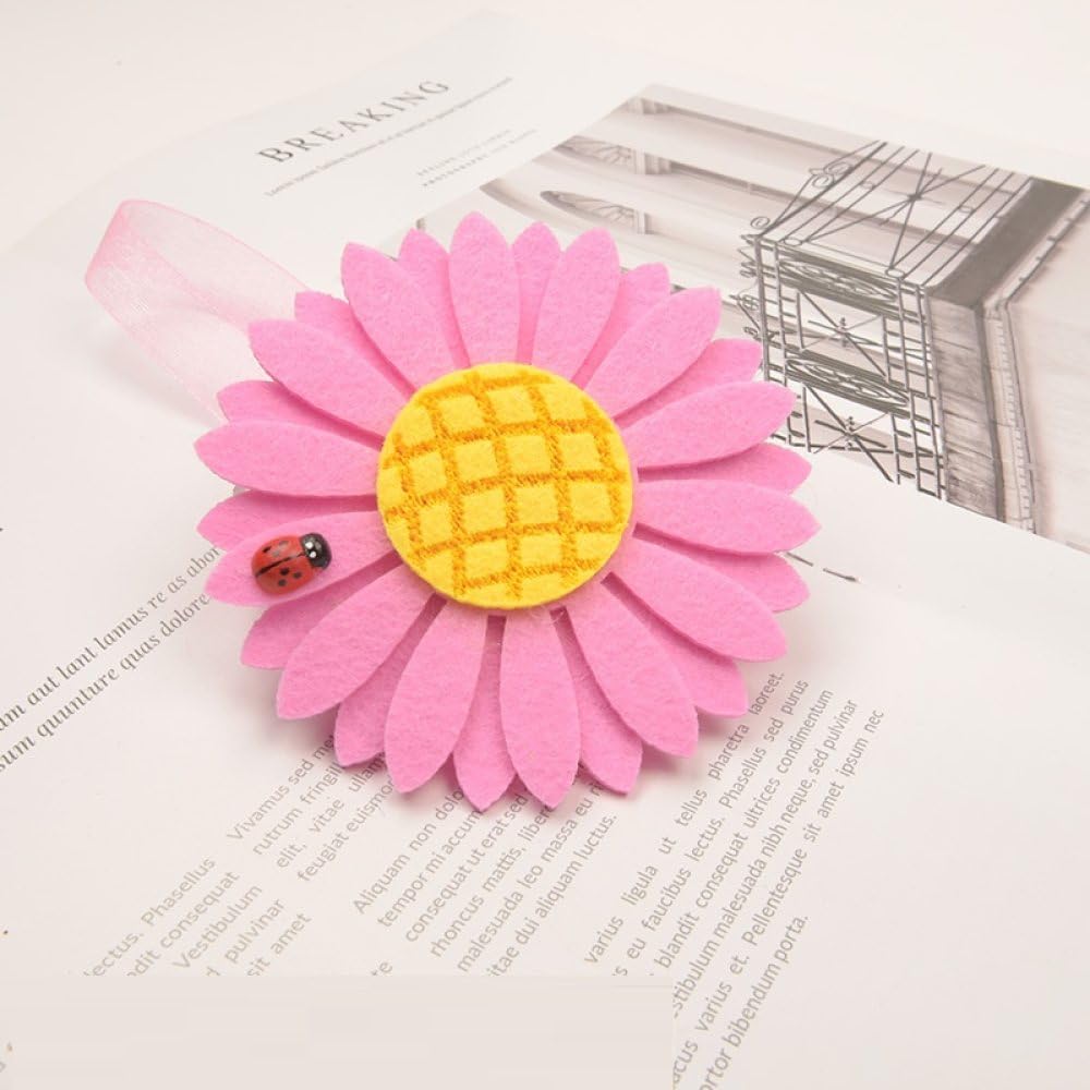 Alzapaños Magnéticos de Girasol OUdini para Cortinas de Ventana y Hogar en Color Rosa, Pack de 2