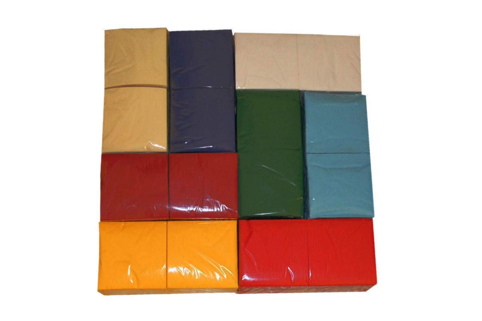Servilletas de papel de celulosa de 3 capas, 33 x 33 cm, pliegue 1/4 (1000 unidades/4 unidades, limone)