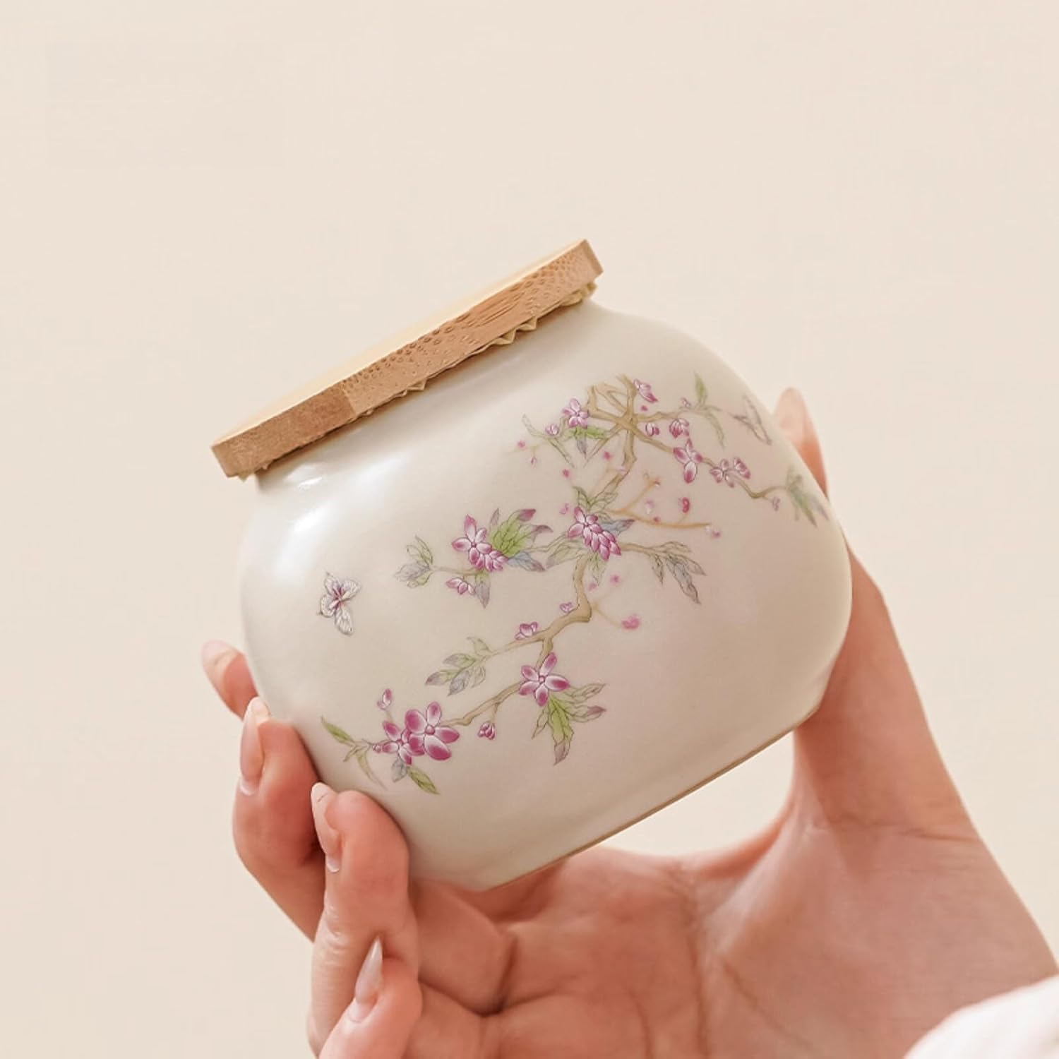 Ru Kiln Storing Tea Cans, 200ml 6.8oz, Ceramics Tea Caddy Chinese Kung Fu Tea Set